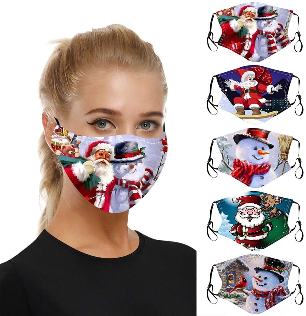 Face Covering with Adjust Earloop,Dust Haze Protection Mouth Bandanas for Outdoors