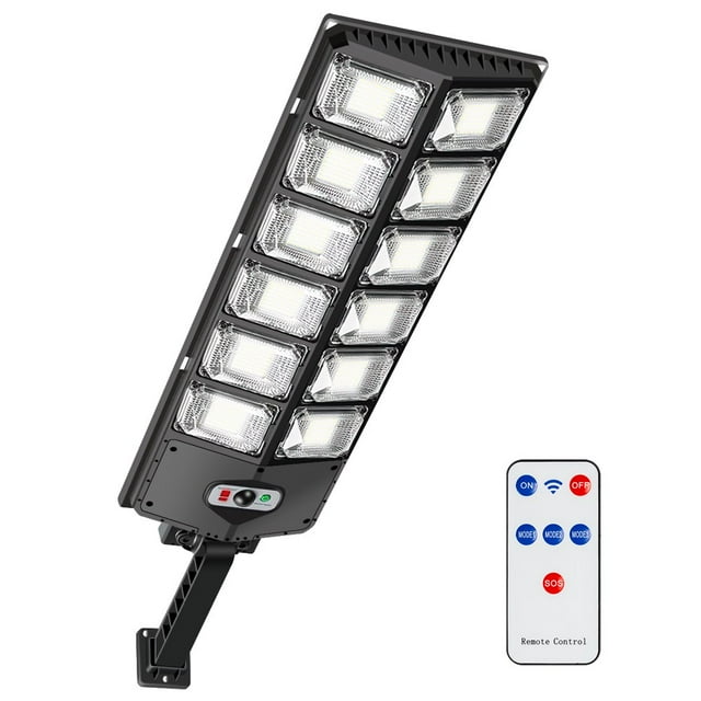Solar Street Lights 504/360 LED Super Bright Solar LED Light Outdoor Street Lamp 3 Light Mode Motion Sensor IPX4 Waterproof Light for Garage Patio Garden Street