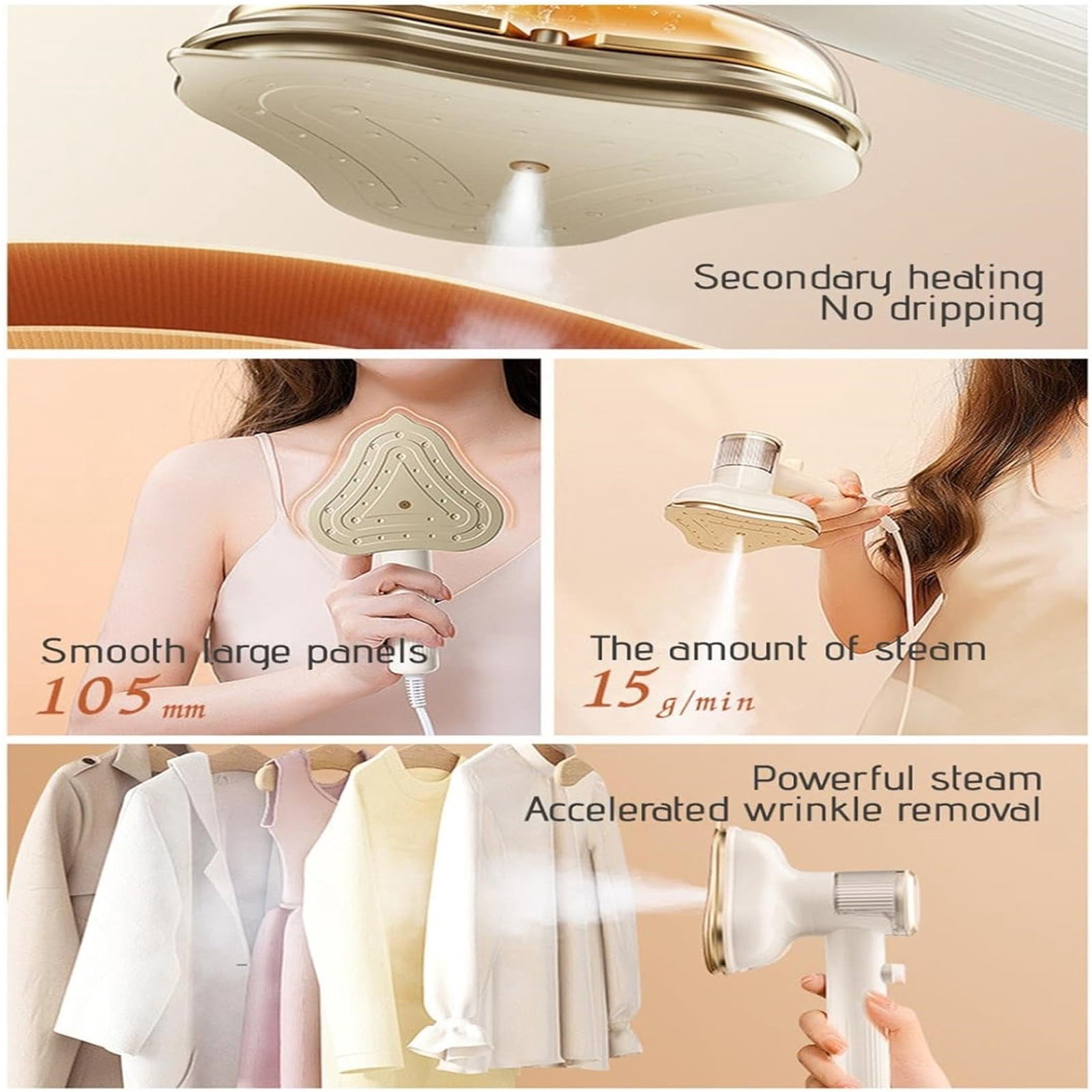 Mini Travel Steam Portable Handheld Steam Fast Heating In 5 Seconds Lightweight Mini Steam Supports Dry And Wet Ironing Suitable For Homeschooling