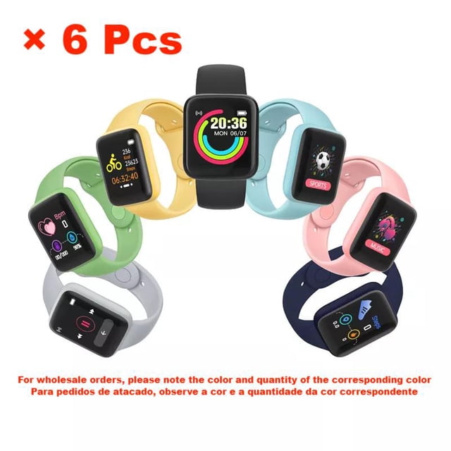 10/20/40 Uds D20 reloj inteligente hombres Bluetooth sincronización teléfono carga USB DIY papel tapiz personalizado deportes podómetro mujeres Smartbracelet Y68 Tan Jianjun unisex