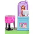 thumbnail image 5 of Barbie Mini BarbieLand Collectible Hair Salon Playset with 1.5-Inch Doll, Style Station with Mirror, Shampoo Area and Reception Desk for Storytelling Play, 5 of 5