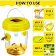 thumbnail image 3 of HYEASTR Wasp Traps Outdoor Hanging, Solar Bee Trap for Outside, Hornet Traps, Bee Wasp Catcher Outside Garden - Blue, 3 of 9