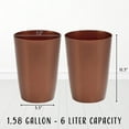 thumbnail image 2 of HOLD N’ STORAGE Set of 2 Small Trash Can with Open Top for Compact and Tight Spaces – 1.58 Gallon Capacity, Copper, 2 of 9