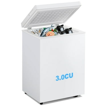 DIMEDEAL3.0 Cu.Ft Compact Chest Freezer with 7-Level Temperature Control Quiet Mini Freezer for Apartment, Dorm, Office, Garage