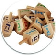 thumbnail image 2 of Hanukkah Natural Wood Dreidels Medium Sized Chanukah Dreidel Comes with Dreidel Game Guide in a Reusable Ziplock Bag Bulk Dreidelech for Kids and Adults Hanukkah Game By Zion Judaica - 30 Pack, 2 of 4