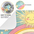 thumbnail image 2 of Yayeee Dish Drying Mat for Kitchen Counter 16"x18" Microfiber Absorbent Pad, Retro Beige Rainbow, 2 of 7