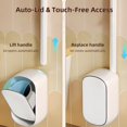 thumbnail image 2 of Disposable Toilet Brush Wand and Holder, Wall Mounted Toilet Cleaner Kit with 12 Refill Heads, Hygienic Disposable System for Bathroom Cleaning, Compact Design, 2 of 6