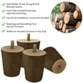 thumbnail image 2 of Unique Bargains Wood Furniture Legs Replacement Feet for Furniture DIY, 4Pcs Walnut Color 3.1 Inch, 2 of 8