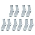 thumbnail image 2 of Lroveb Crew Socks for Women 5pc Women's Socks Ruffle Cuff Casual Cute Comfortable Knitted Ruffled All Seasons Socks, 2 of 7