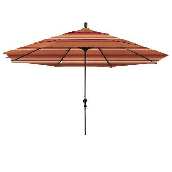 California Umbrella SDAU118117-56000-DWV 11 ft. Round Aluminum Market Umbrella, Sunbrella Dolce Mango