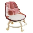 thumbnail image 3 of Taburete con ruedas para pedicura, taburete de maquillaje, taburete para cambiar zapatos, taburete con ruedas, silla para cocina, limpieza de suelos, Rosa, 3 of 9