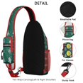 thumbnail image 3 of Sling Backpack,Green Christmas Tree and Snow Pattern Crossbody Bag with Water Bottle Holder,Waterproof Sling Bag for Men/Women with Chest Phone Holder for Hiking,Travel, 3 of 6