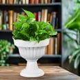thumbnail image 4 of Classic Urn Planter Tall Plastic Urns Planters Pedestal Flower Vases Bowl Plant Pot Grecian Front Door Tall Flower Urns for Garden Balcony & Indoor Outdoor Decor 12 Inch, 4 of 9