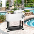 thumbnail image 2 of EDOSTORY 80 Quart Rolling Ice Chest Cooler Cart,Patio Backyard Party Drink Beverage Bar Stand Up Cooler Trolley with Ice Scoop, 2 of 8