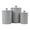 Diamond Gray, variant on Embossed Ceramic Kitchen Canister Set, Set of 3