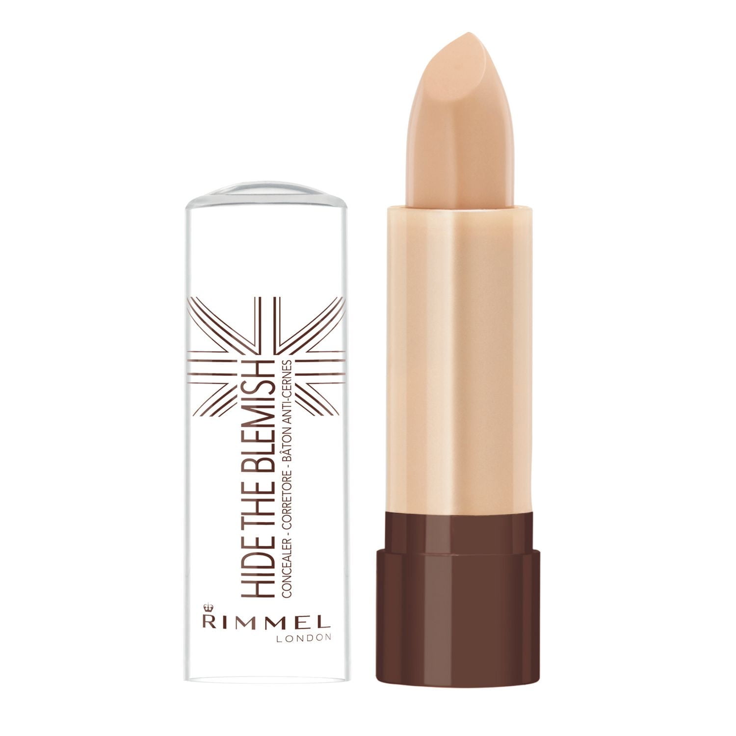 Rimmel Cache-cernes Hide The Blemish, formule ultra-crémeuse pour un effet durable et naturel, illumine la peau, 100% Sans Cruauté Applicateur en bâtonnet