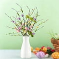 thumbnail image 3 of Easter Egg Leaf Cuttings Artificial Decorative Branch with Leaves and Egg Ornaments for Home Office Seasonal Display Arrangement, 3 of 7