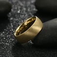 thumbnail image 4 of 14K Gold Plated or Black IP Brushed Tungsten Ring High Polished Inside for Men and Women 8mm Comfort Fit w/ Free Engraving Options, 4 of 5