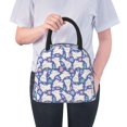 thumbnail image 6 of Fotbe Cute White Rabbit Pattern Lunch Bag, Insulated Lunch Box, Small Leakproof Cooler Food Lunch Containers Reusable High Capacity Lunch Tote Bags for Work, Travel, Outdoor, 6 of 6