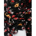 thumbnail image 4 of Doublju Women's Ruched 3/4 Sleeve Open Front Blazer Jacket with Plus Size, 4 of 4