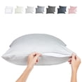thumbnail image 1 of Juego de 2 fundas de almohada de bamb&uacute; para personas que duermen con calor, con cierre, tama&ntilde;o king, tama&ntilde;o queen, est&aacute;ndar, King, 1 of 8
