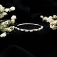 thumbnail image 4 of Rosec Jewels Certified Moissanite Half Eternity Ring - D-VS1 Quality - Baguette Moissanite Stackable Ring - with Jewelry Box, 10K White Gold, US 11.50, 4 of 8