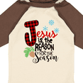 thumbnail image 4 of Inktastic Jesus is the Reason for the Season Pinecone and Snowflakes Boys or Girls Long Sleeve Baby Bodysuit, 4 of 5