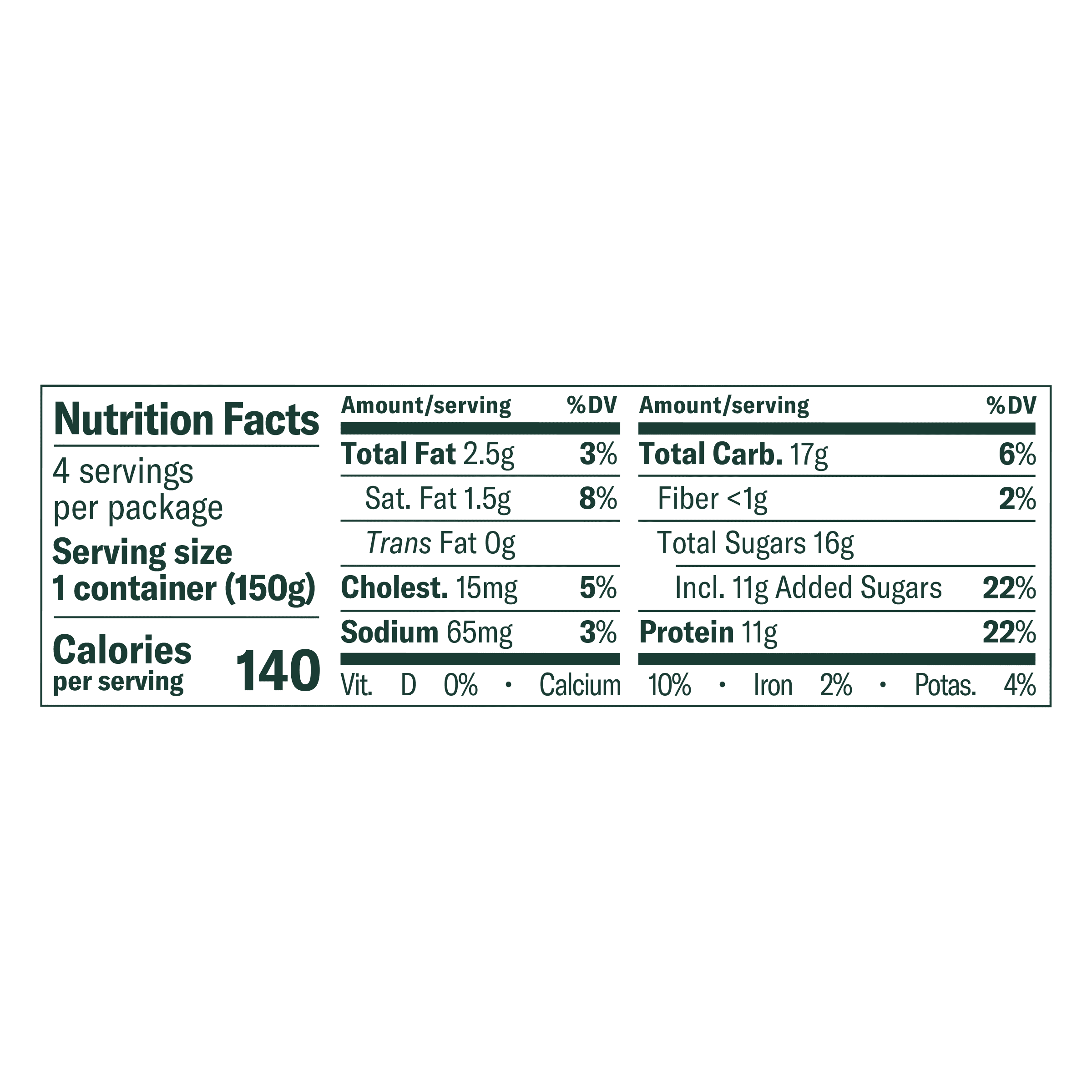 Chobani Low-Fat Greek Yogurt Key Lime Blended 5.3oz 4PK