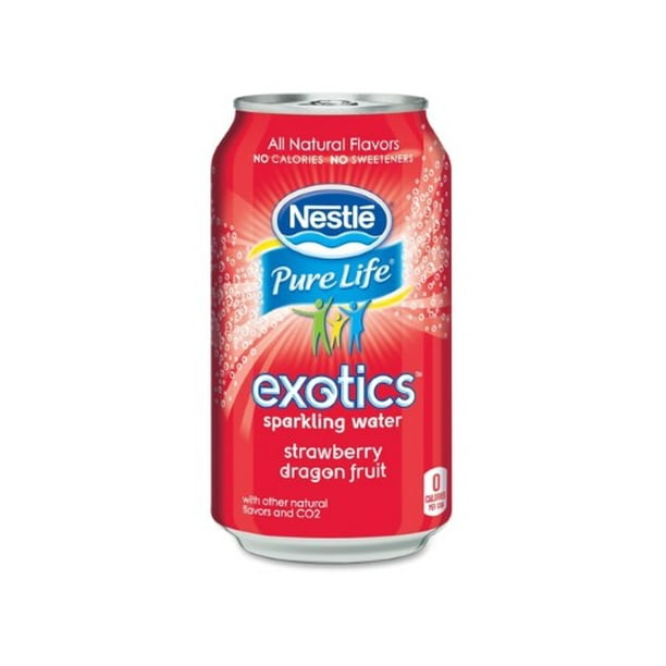 Nestle Pure Life Exotics Strawberry Dragon Fruit Sparkling Water 24 12 Fl Oz Cans Walmart Com Walmart Com