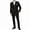 Black, variant on Men's 2-Piece Suit Set - Double Breasted, Modern Fit, Wool Blend, Includes Jacket and Pants