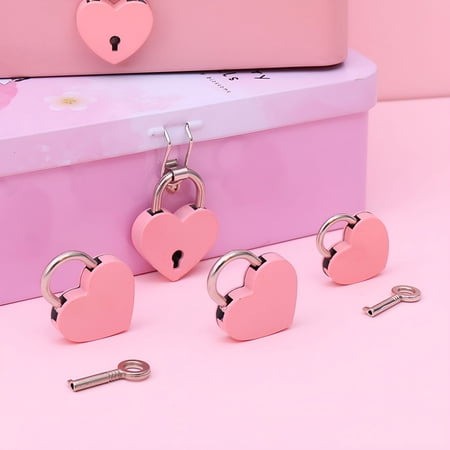 ZHZFKQ 2026 New Small Lock with Keys,Heart Lock Mini Lock,Locker Decor Diary Lock for Diary Book Jewelry Storage Box