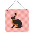 thumbnail image 1 of Carolines Treasures BB7963DS66 Tan Rabbit Impression Murale Ou de Porte à Carreaux Roses, 6 x 6 Po., 1 of 1