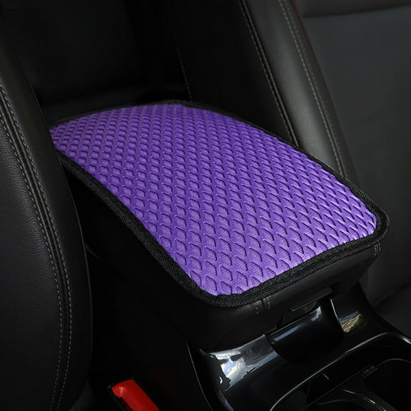 MEIBUTYUP Purple Car Center Console Cover Synthetic Material NonSlip Protector for Vehicle Armrest 14.5 x 10.5 Inches