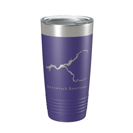 

Arrowrock Reservoir Tumbler Lake Map Travel Mug Insulated Laser Engraved Coffee Cup Boise River Idaho 20 oz Purple