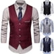 thumbnail image 2 of Chaleco de traje de color liso para hombre de talla grande Chaleco de negocios con un solo pecho, 2 of 5