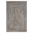 thumbnail image 2 of Rugsotic Carpets Hand Braided Cotton & Jute 4'x6' Area Rug Contemporary Blue DCJ111, 2 of 5