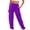 Purple, variant on AOOCHASLIY Women Fall Pants Women's Fashion Lace-Up Ankle Overalls with Pockets