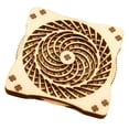 thumbnail image 1 of Posavasos de madera, juguete antiestrés, protector rústico de mostrador, posavasos giratorio para mesa de comedor, oficina, bar, decoración del hogar, Estilo A, 1 of 8