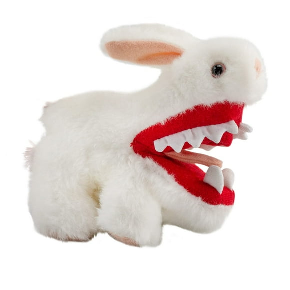 Toy Vault Monty Python Rabbit w/Big Pointy Teeth Plush Toy (Mini Size); Stuffed Evil Bunny from Monty Python and The Holy Grail Movie