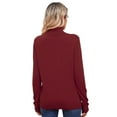 thumbnail image 5 of COMOSOFFER Red Turtleneck Lightweight Sweaters for Women Soft Sweaters Womens Turtleneck Long Sleeve Pullover Knit Sweater Tops, 5 of 7