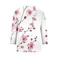 thumbnail image 5 of ibuvkizy Womens Tops 3/4 Sleeve Shirts for Women Fashion Printing Loose T-shirt Blouse V-Neck Tops Plus Size Blouses Shirts Summer Casual Graphic Tees,Sizes S-4XL, 5 of 5