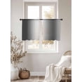 thumbnail image 2 of Grey White Ombre Sheer Curtains 45 Inch Length 2 Panels Set, Contemporary Art Abstract Aesthetics Voile Window Treatment Rod Pocket Small Kitchen Curtains Drapes for Bedroom 52"x45"x2, 2 of 7