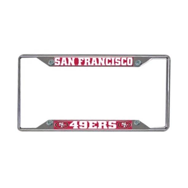 New Football San Francisco 49ERS Chrome License Plate Frame Metal 12.5