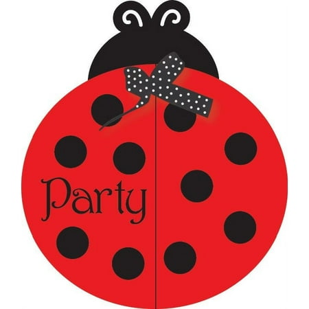 Access Ladybug Fancy Invitation Card, 8 Ct