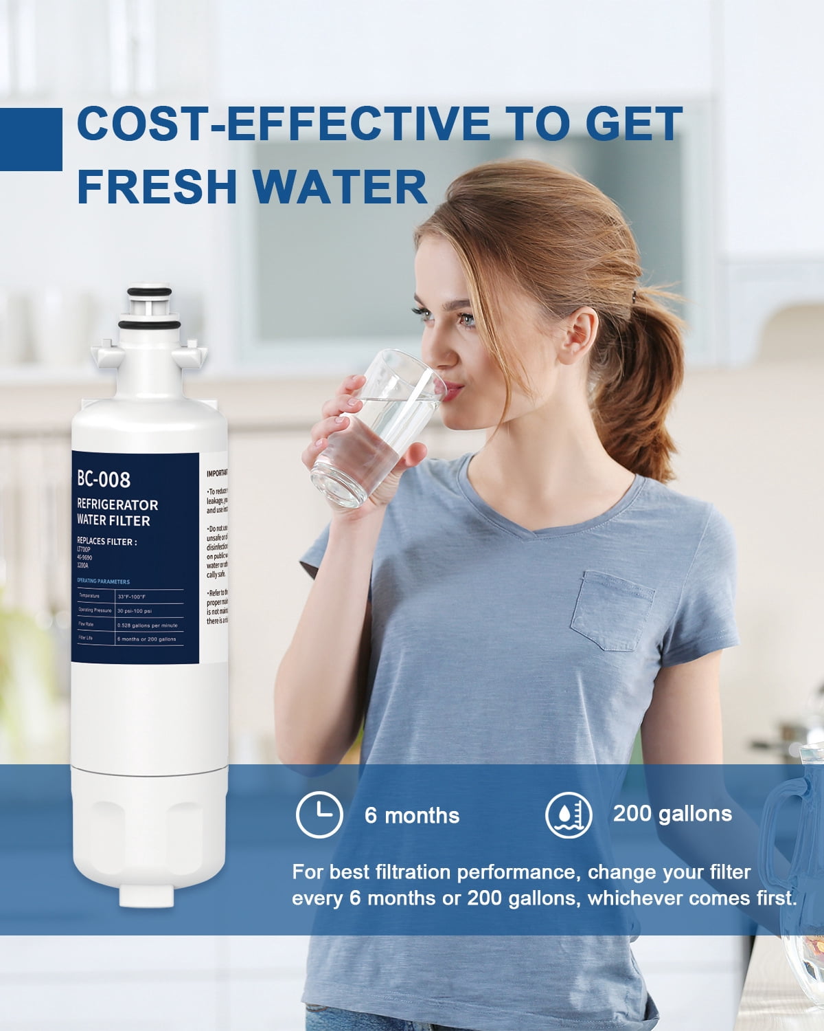 DAYEAR Refrigerator Water Filter Replacement 2 Pack 9690 for kenmore Elite 469690 LT700P RFC 1200A ADQ36006102 ADQ36006101 LFX28968ST RWF1052 RWF1200A LFXS29626S LFXS30766S LFX31925ST LFX31945ST