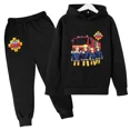 thumbnail image 4 of Conjunto de primavera y otoño para niños, sudadera con capucha de Sam el bombero, ropa deportiva informal con estampado de anime, traje de pantalón para niños y niñas de 2 a 14 años, 4 of 5