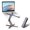 Grey, variant on 360° Rotating Aluminum Laptop Stand for Desk, Height & Angle Adjustable Ergonomic Laptop Riser, Fully Foldable Portable Metal Computer Holder, Heat Dissipation Desk Mount for Collaborative Work, Univ