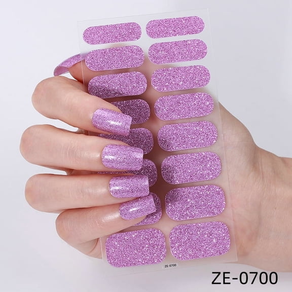 Glitter Nail Polish Strips, Buy 2 Get 1 Free, 12 Colors Shimmering Nail Wraps, Long-Lasting Self-Adhesive Nail Stickers for Women Girls, Salon-Quality Manicure at Home
