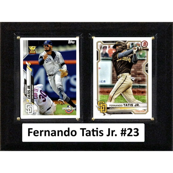 C&I Collectables 68TATIS2C MLB Plaque de Deux Cartes 6"X8" Ronaldo Tatis Jr. San Diego Padres