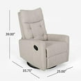 thumbnail image 2 of Christopher Knight Home 308985 Ishtar Fauteuil Pivotant à Bascule pour Chambre de Bébé, Beige, Noir, 2 of 5